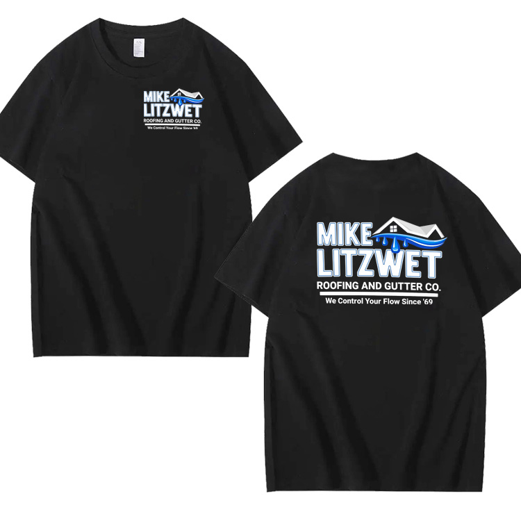 Mike Litzwet Funny Pattern 100% Cotton T-Shirt