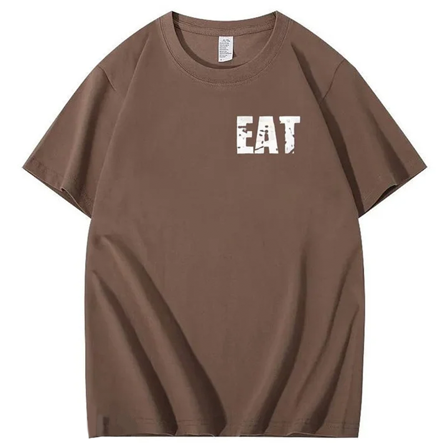 Eat Healthy Pattern  Print 100%Cotton T-Shirt