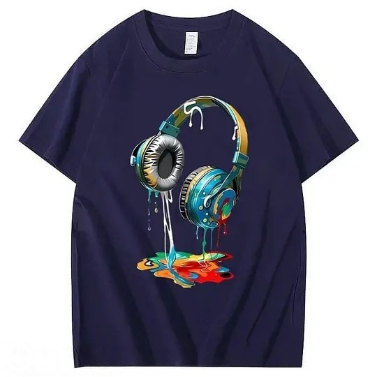 Vintage Headphones 100% Cotton T-Shirt