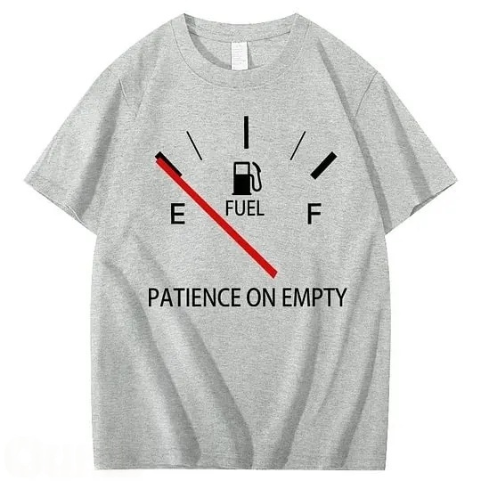 Patiency On Empty 100% Cotton T-Shirt Classic Black Short Sleeve T-Shirt