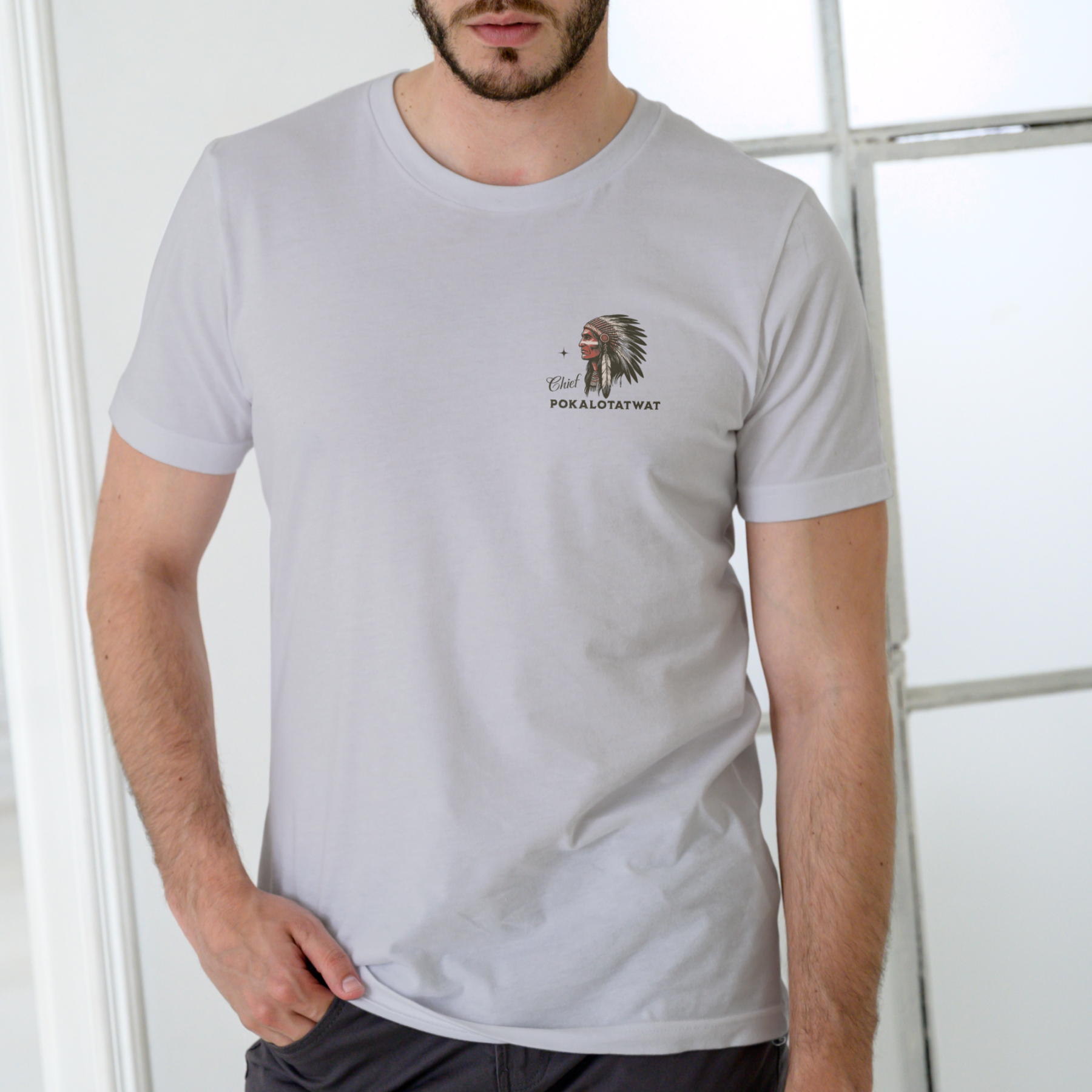 I’M CHIEF POKALOTATWAT FROM THE BANGAHOE TRIBE – Funny Unisex Cotton T-Shirt