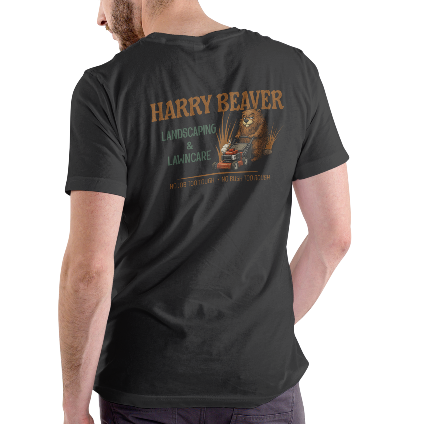 HARRY BEAVER LANDSCAPING AND LAWNCARE Funny T Shirt, Unisex Cotton
