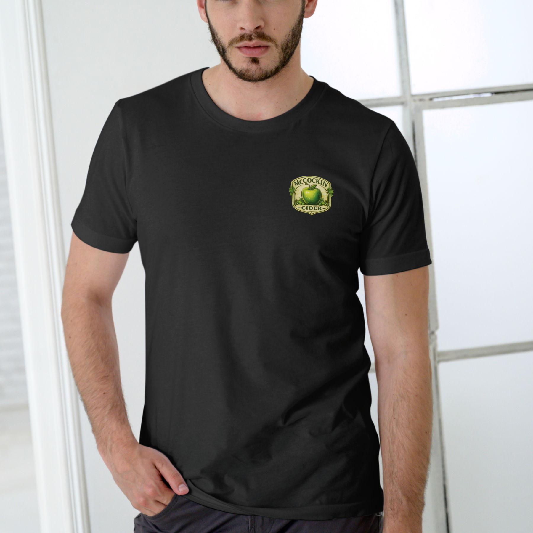 MCCOCKIN CIDER Funny name T Shirt, Unisex Cotton, St Patricks day