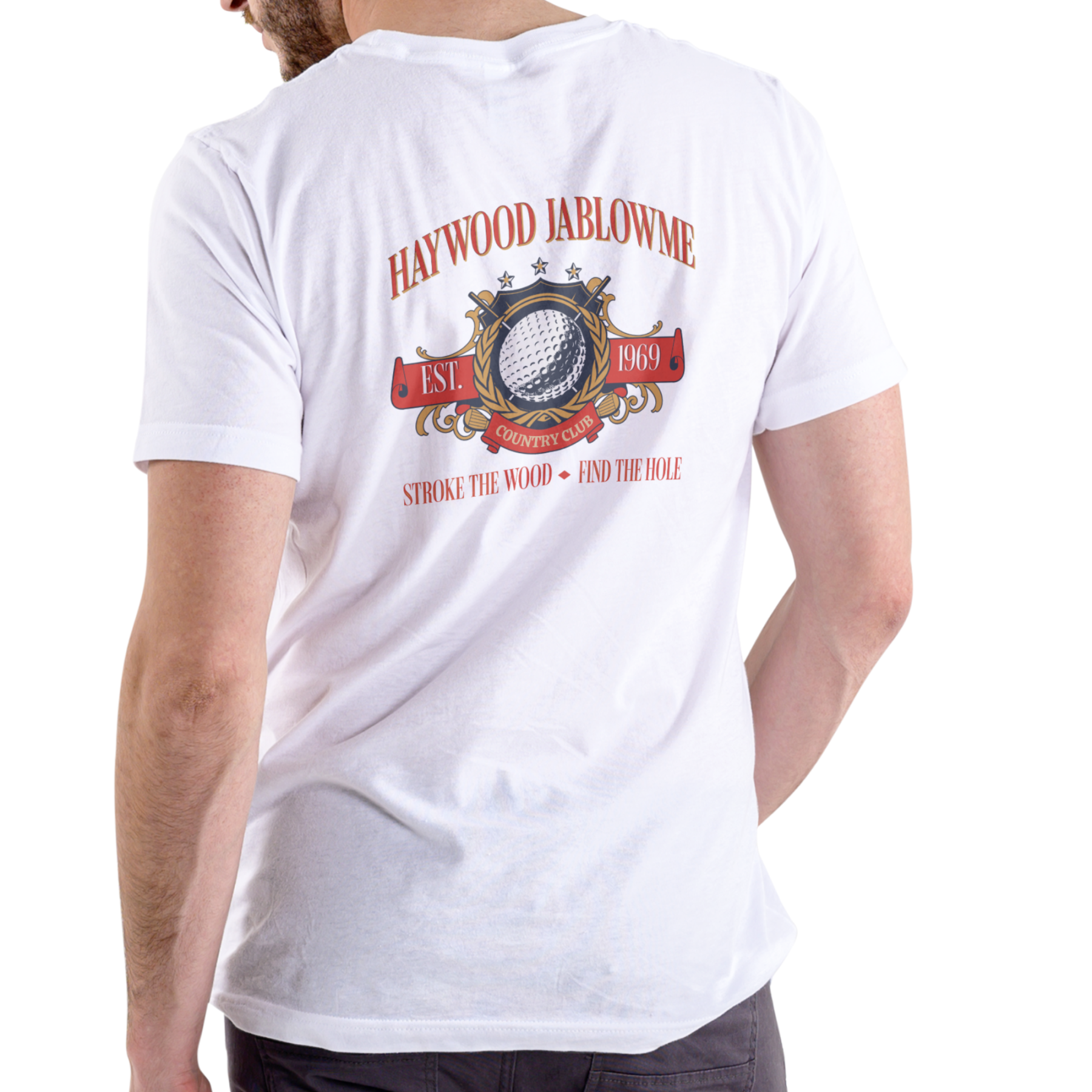 HAYWOOD JABLOWME COUNTRY CLUB Funny name T Shirt, Unisex Cotton