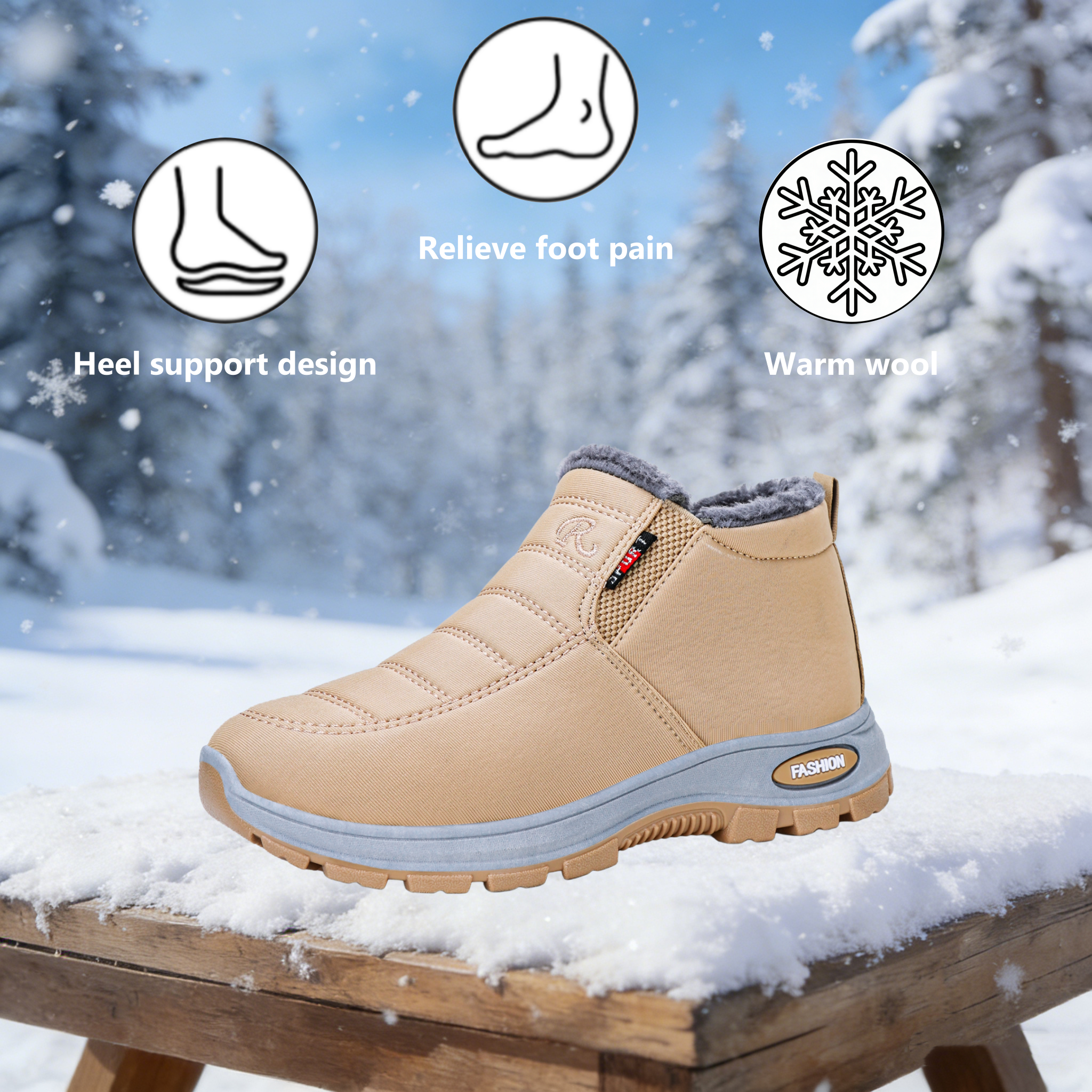 【⏰Limited Time 50% Off - Don't Miss It】Latest Ergonomic Wool Shoes - ✅️Corrects Posture While Walking - Improved Design, Warm, Waterproof and Anti-Slip 👞