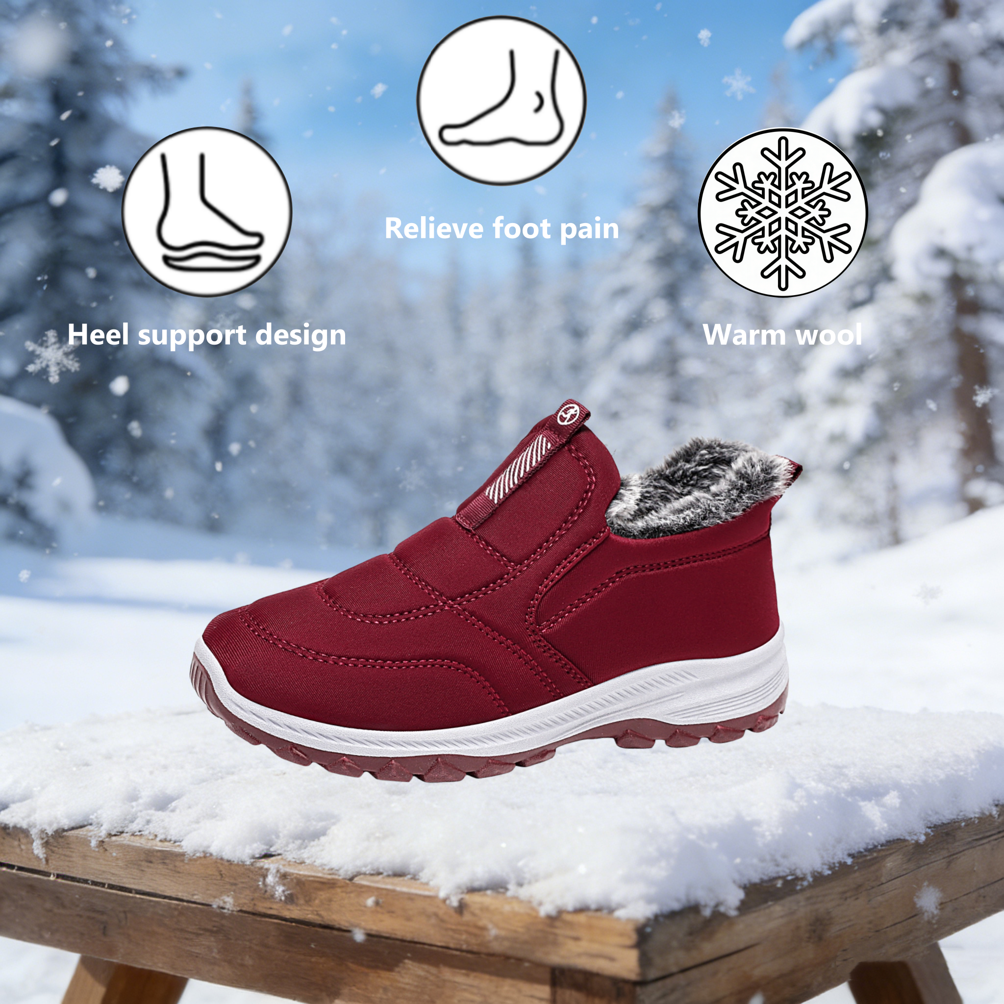 【⏰Limited Time 50% Off - Don't Miss It】Latest Ergonomic Wool Shoes - ✅️Corrects Posture While Walking - Improved Design, Warm, Waterproof and Anti-Slip 👞