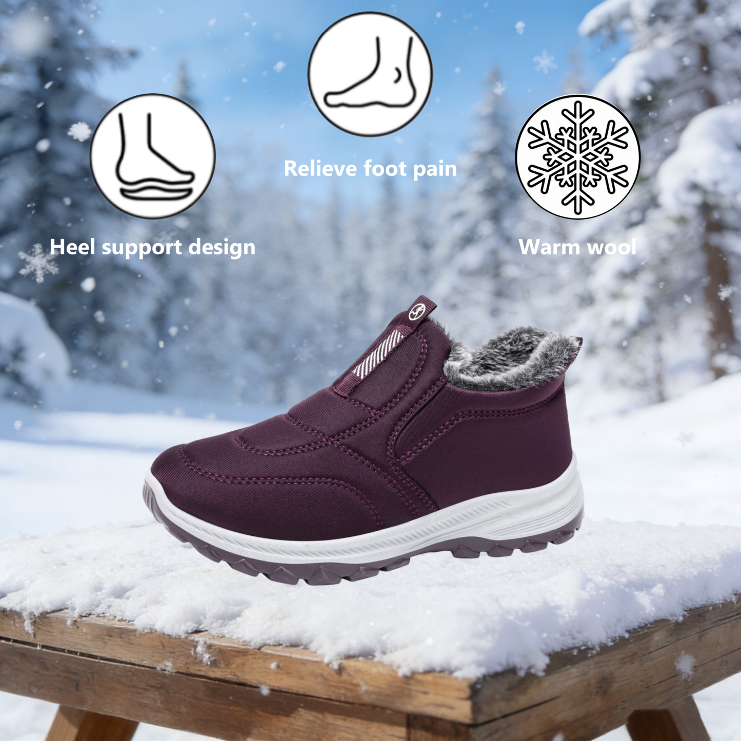 【⏰Limited Time 50% Off - Don't Miss It】Latest Ergonomic Wool Shoes - ✅️Corrects Posture While Walking - Improved Design, Warm, Waterproof and Anti-Slip 👞
