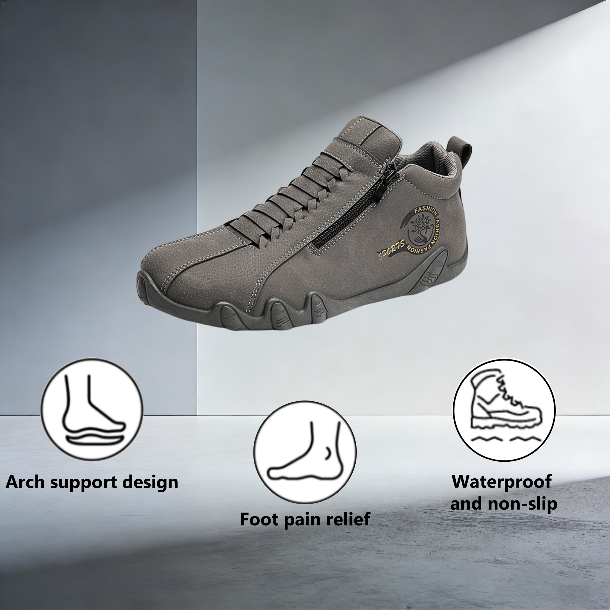 【⏰Limited Time 50% Off - Don't Miss It】Ergonomic Orthopedic Shoes - ✅️ Posture Correction While Walking - Waterproof and Anti-Slip 👞 Selected Australian Leather