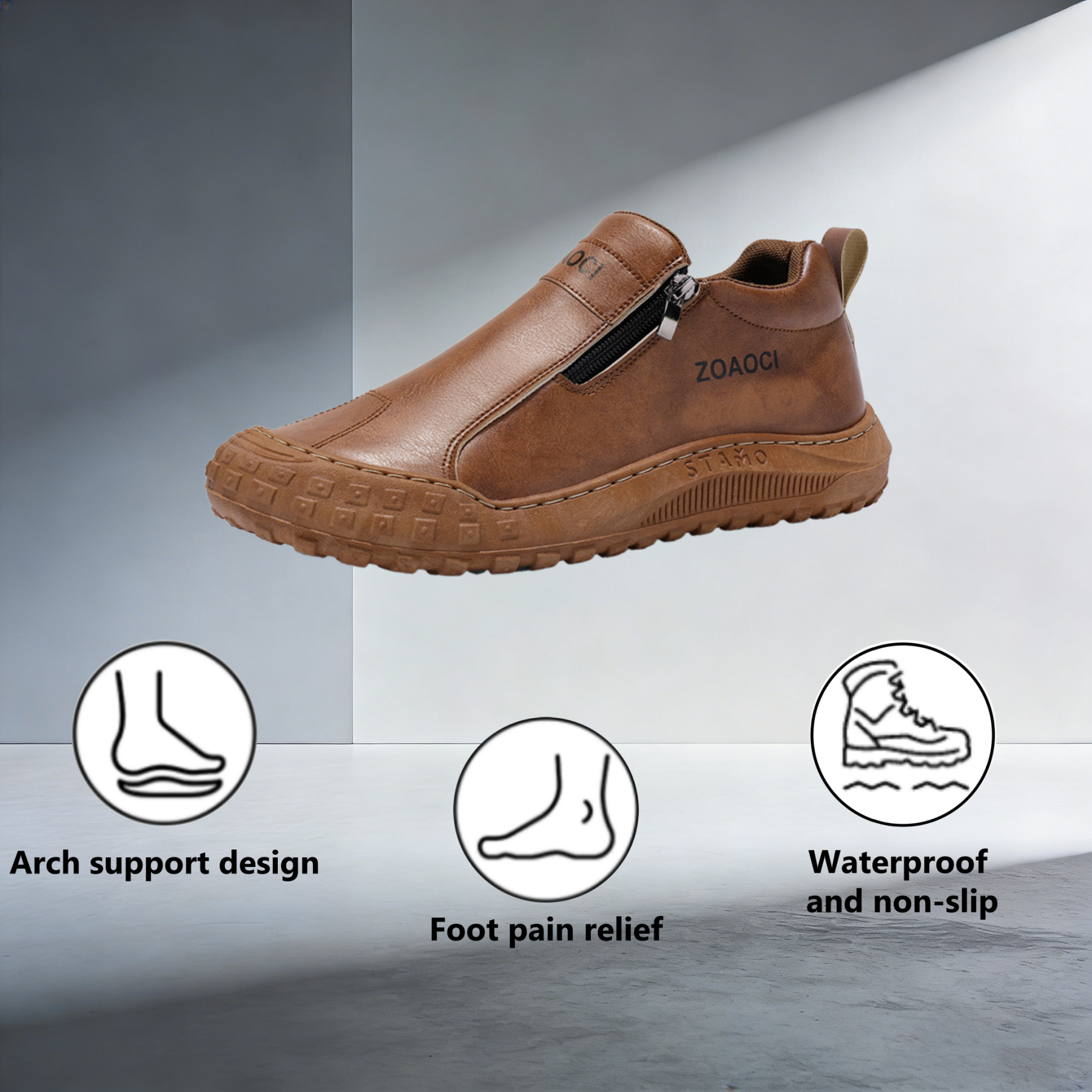 【⏰Limited Time 50% Off - Don't Miss It】Ergonomic Orthopedic Shoes - ✅️ Posture Correction While Walking - Waterproof and Anti-Slip 👞 Selected Australian Leather