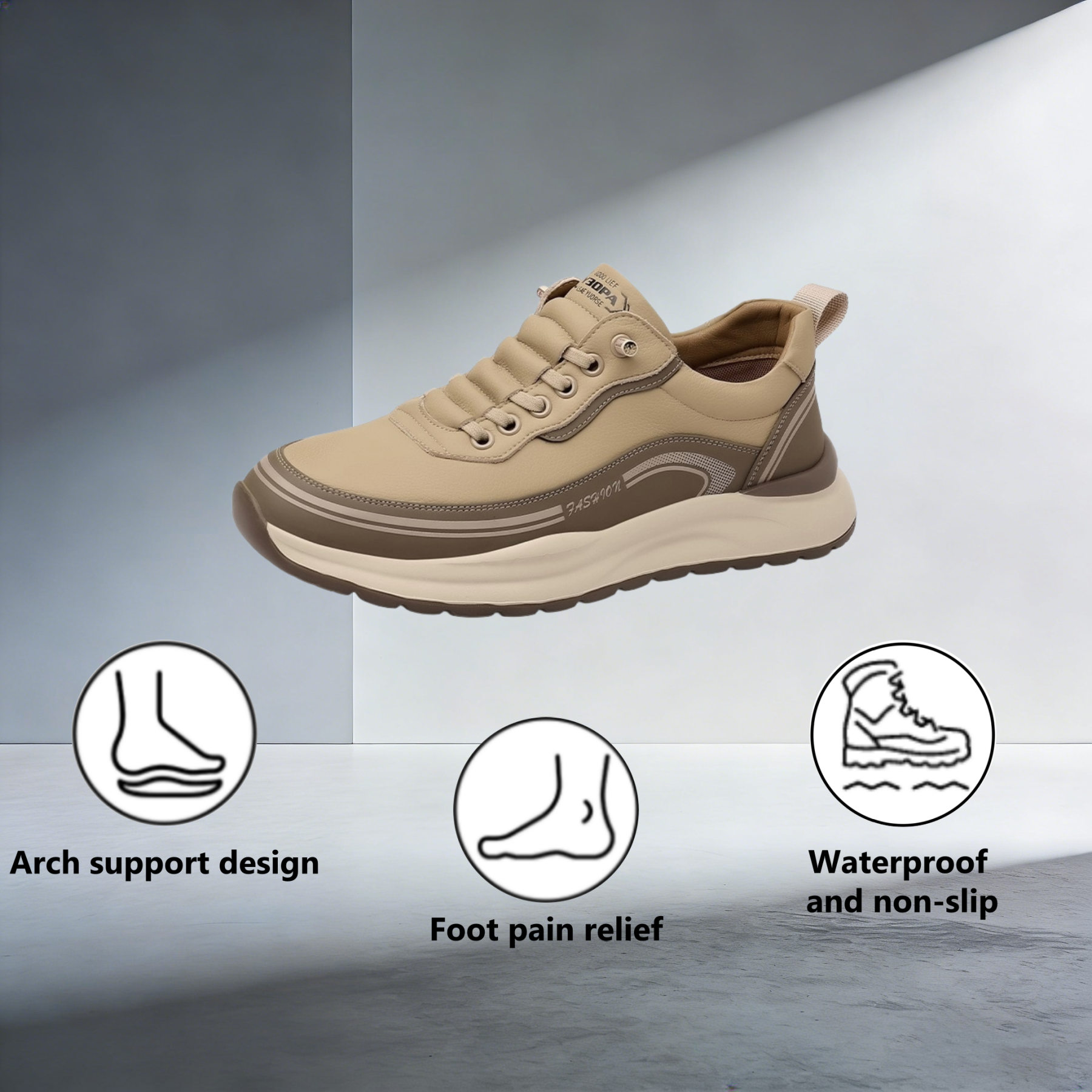 【⏰Limited Time 50% Off - Don't Miss It】Ergonomic Orthopedic Shoes - ✅️ Posture Correction While Walking - Waterproof and Anti-Slip 👞 Selected Australian Leather