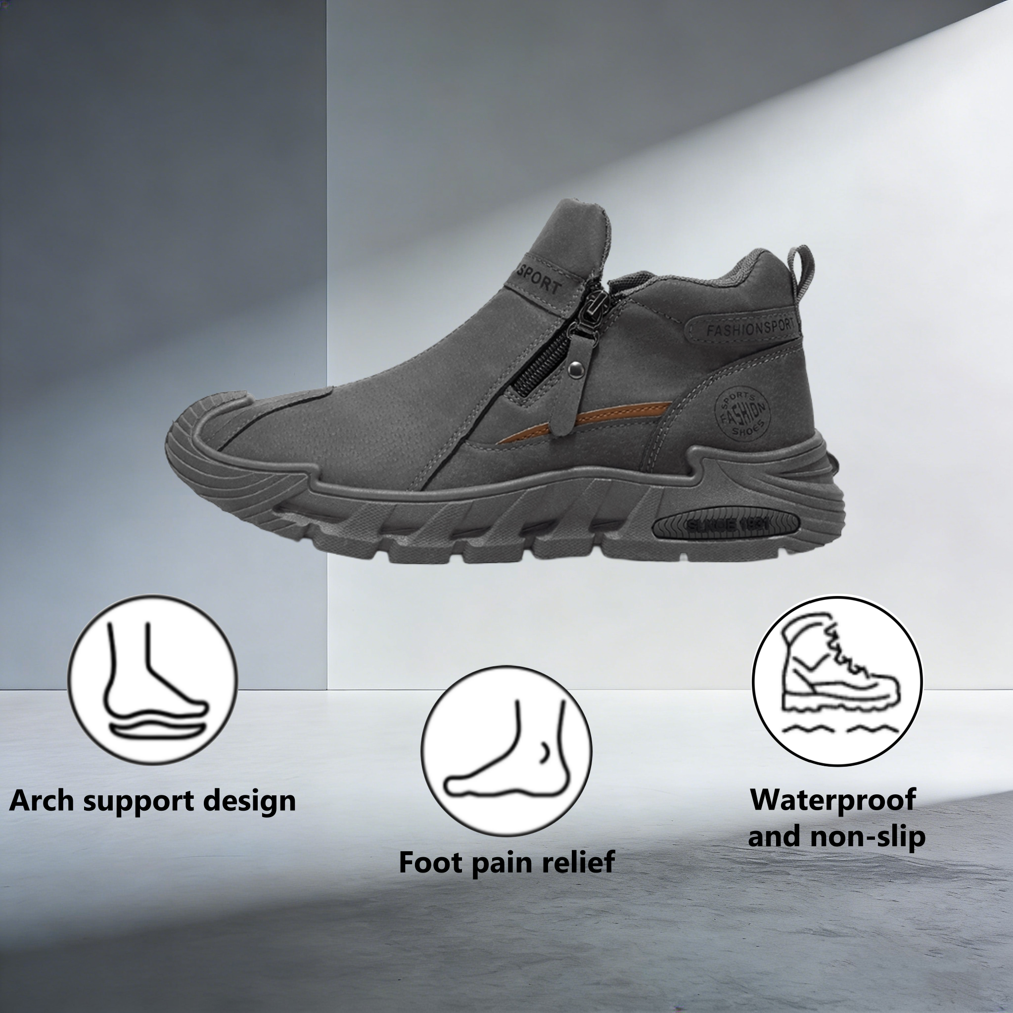 【⏰Limited Time 50% Off - Don't Miss It】Ergonomic Orthopedic Shoes - ✅️ Posture Correction While Walking - Waterproof and Anti-Slip 👞 Selected Australian Leather