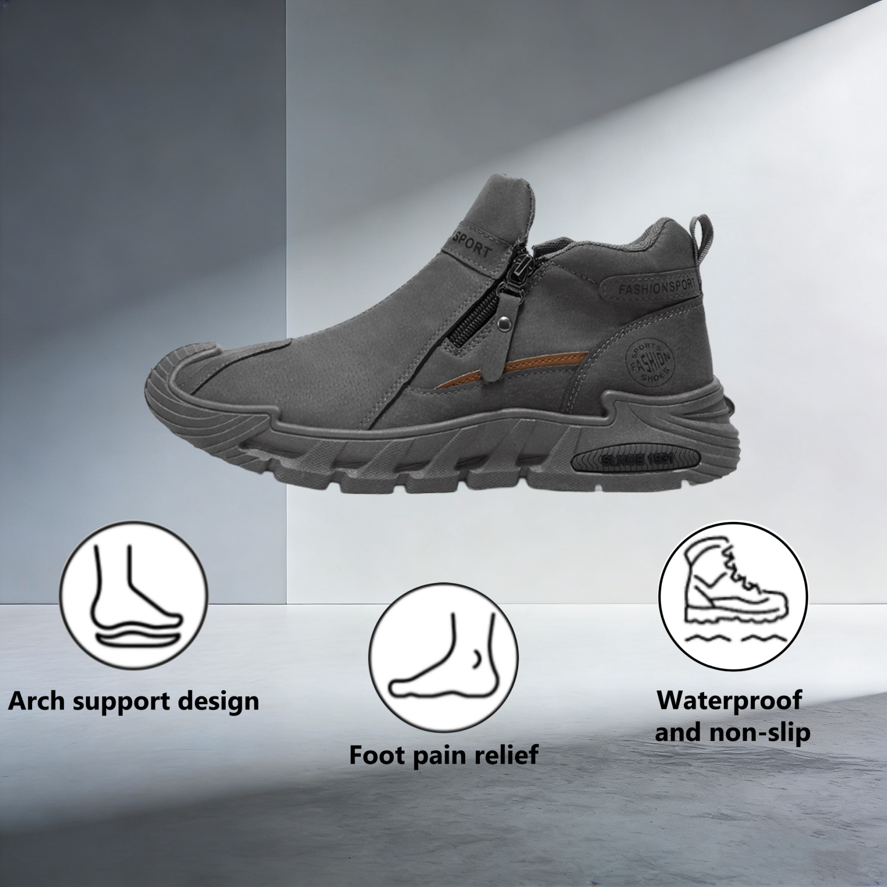 【⏰Limited Time 50% Off - Don't Miss It】Ergonomic Orthopedic Shoes - ✅️ Posture Correction While Walking - Waterproof and Anti-Slip 👞 Selected Australian Leather