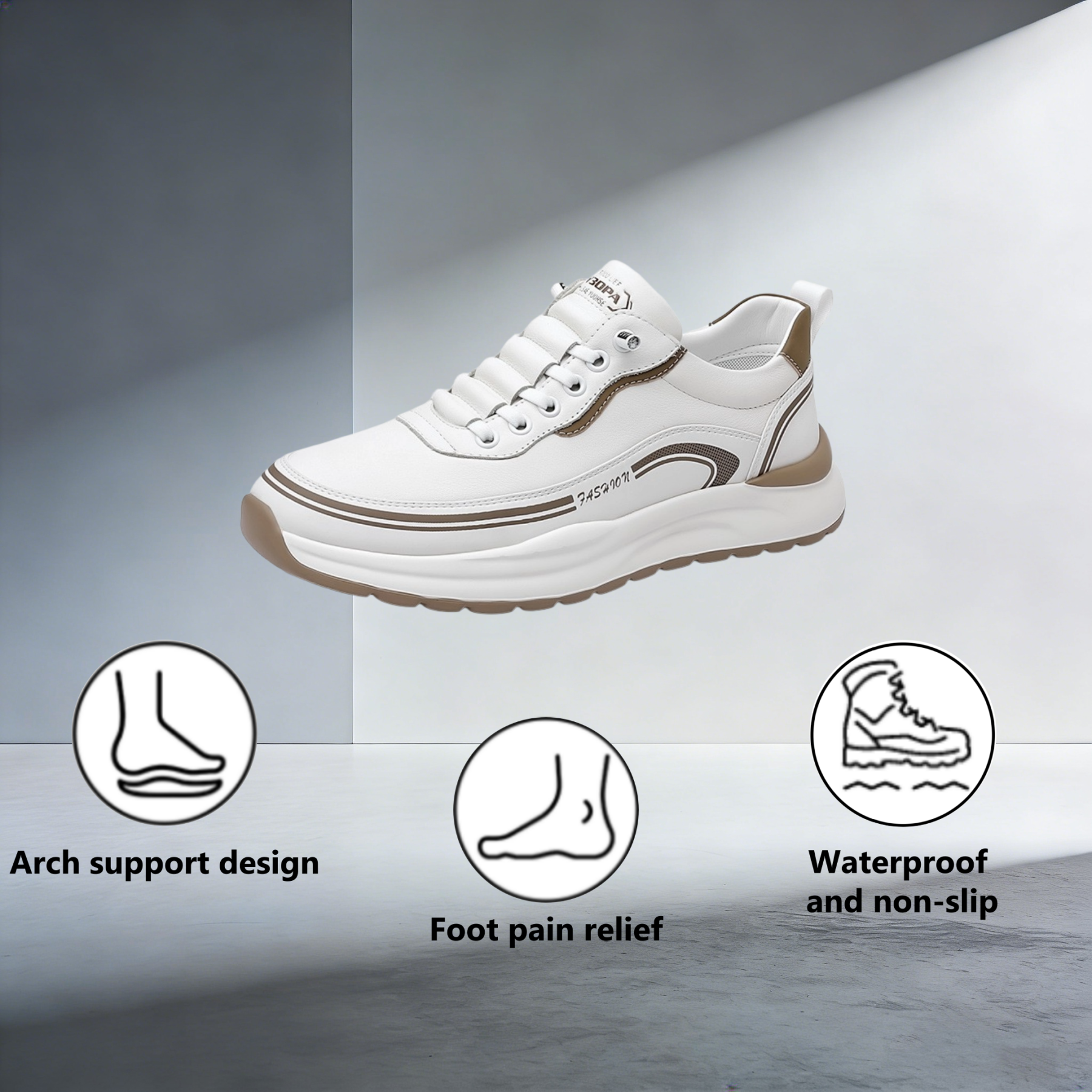 【⏰Limited Time 50% Off - Don't Miss It】Ergonomic Orthopedic Shoes - ✅️ Posture Correction While Walking - Waterproof and Anti-Slip 👞 Selected Australian Leather
