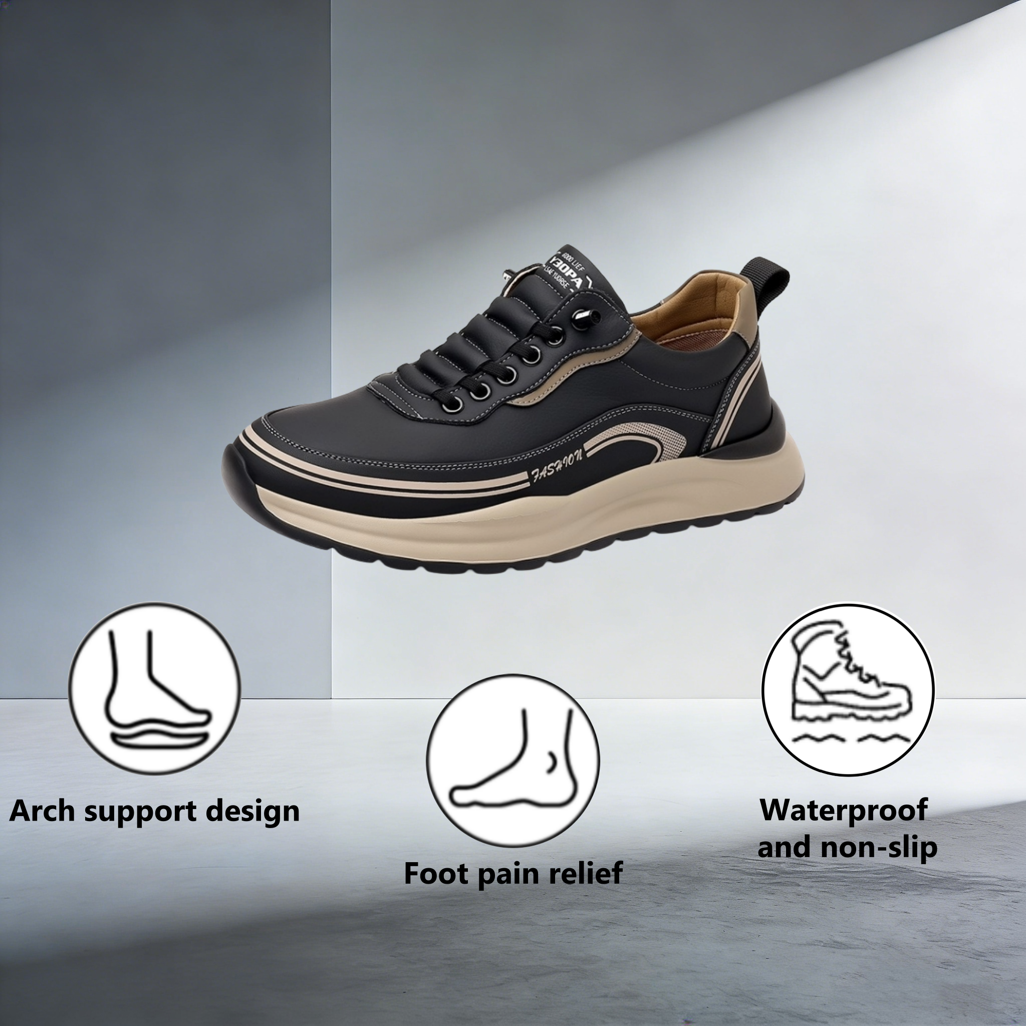 【⏰Limited Time 50% Off - Don't Miss It】Ergonomic Orthopedic Shoes - ✅️ Posture Correction While Walking - Waterproof and Anti-Slip 👞 Selected Australian Leather