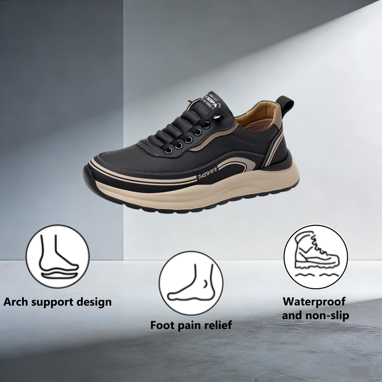 【⏰Limited Time 50% Off - Don't Miss It】Ergonomic Orthopedic Shoes - ✅️ Posture Correction While Walking - Waterproof and Anti-Slip 👞 Selected Australian Leather