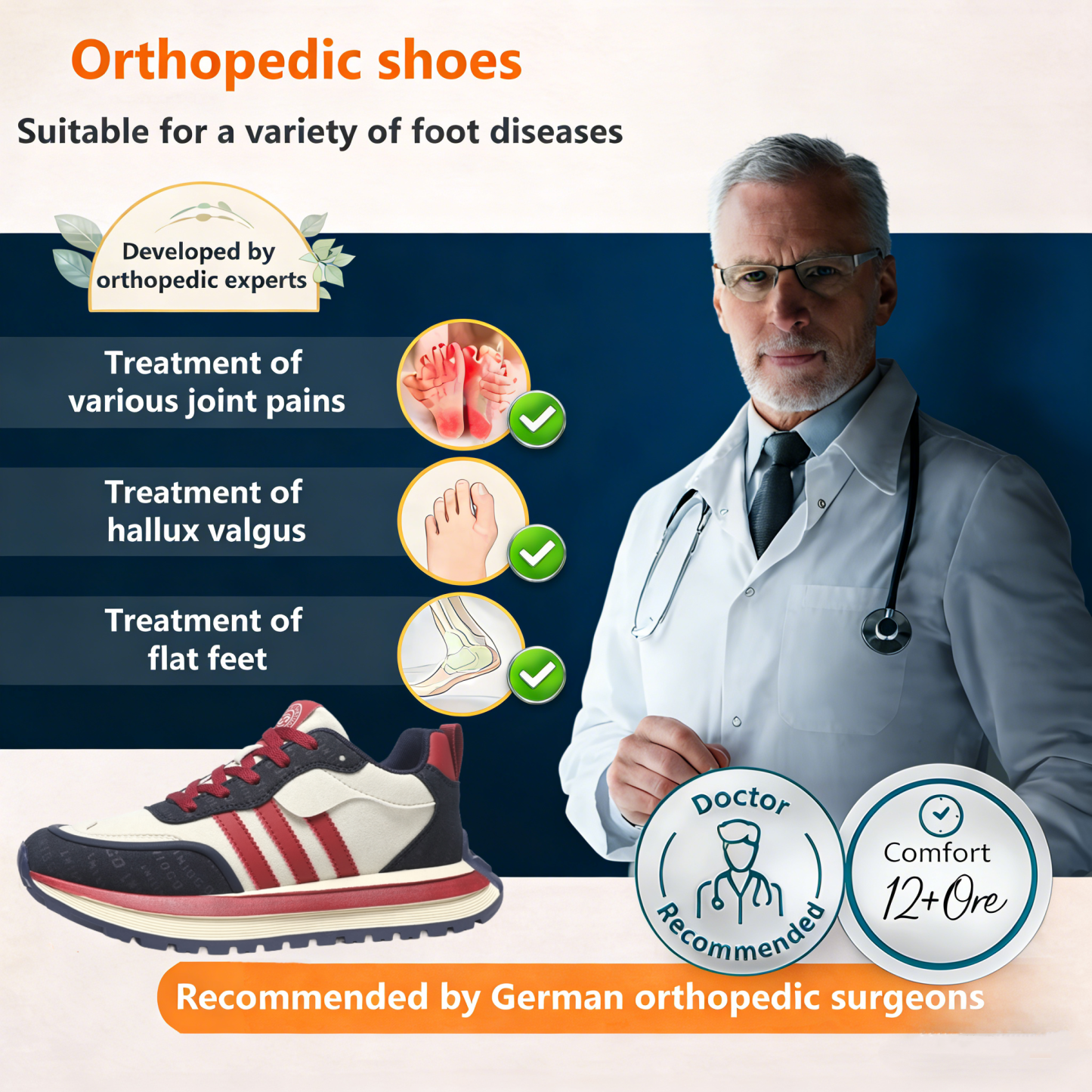 【⏰Limited Time 50% Off - Don't Miss It】Ergonomic Orthopedic Shoes - ✅️ Posture Correction While Walking - Waterproof and Anti-Slip 👞 Selected Australian Leather