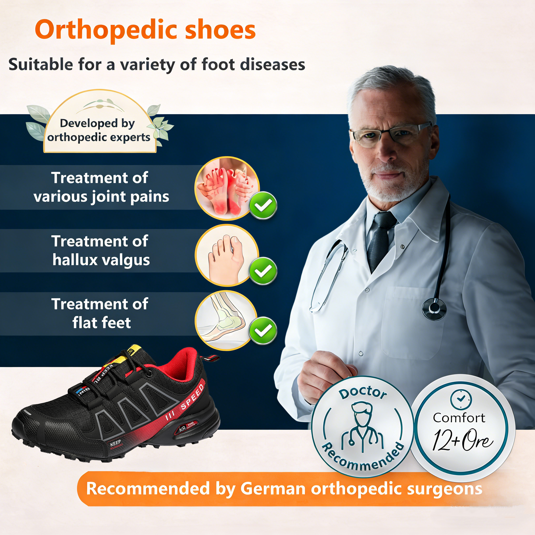 【⏰Limited-Time 50% Off - Don't Miss Out】Brand New Ergonomic Orthotic Shoes - ✅️Corrects Posture While Walking - Upgraded Waterproof and Slip-Resistant 👞