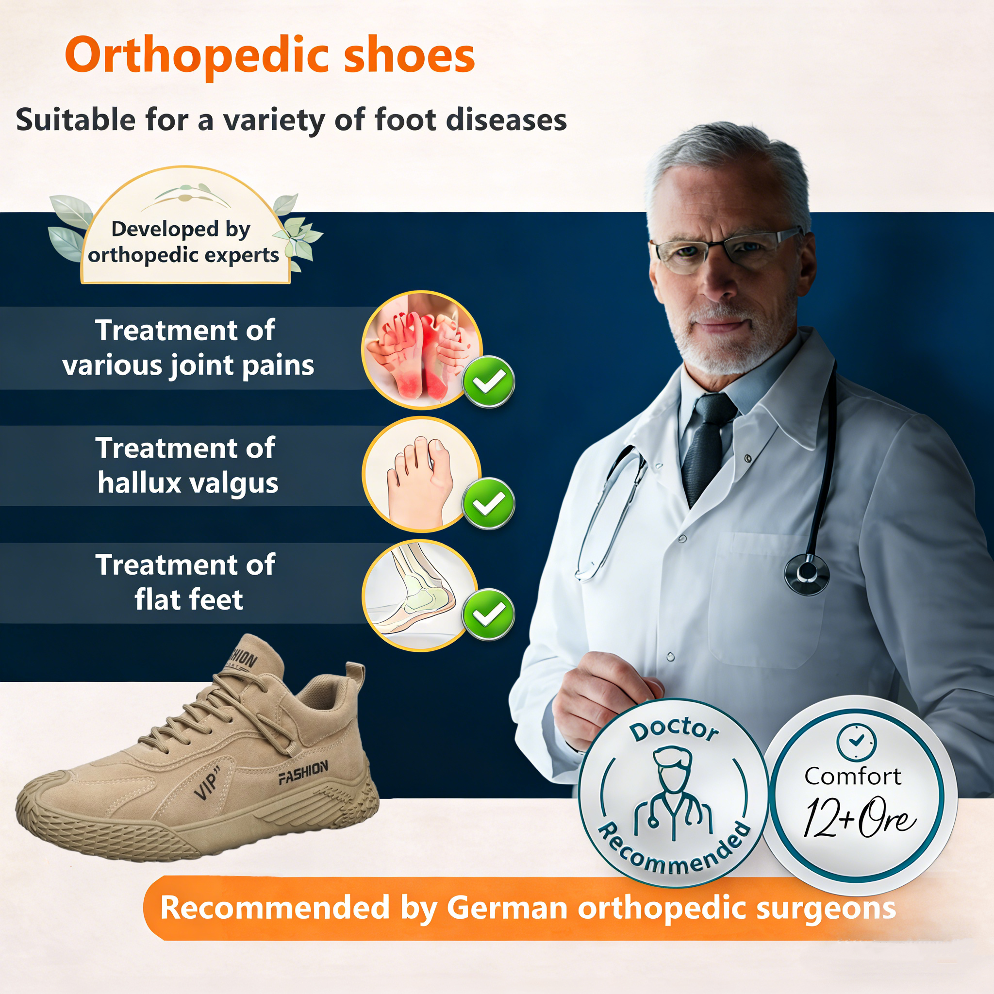 【⏰Limited Time 50% Off - Don't Miss It】Ergonomic Orthopedic Shoes - ✅️ Posture Correction While Walking - Waterproof and Anti-Slip 👞 Selected Australian Leather