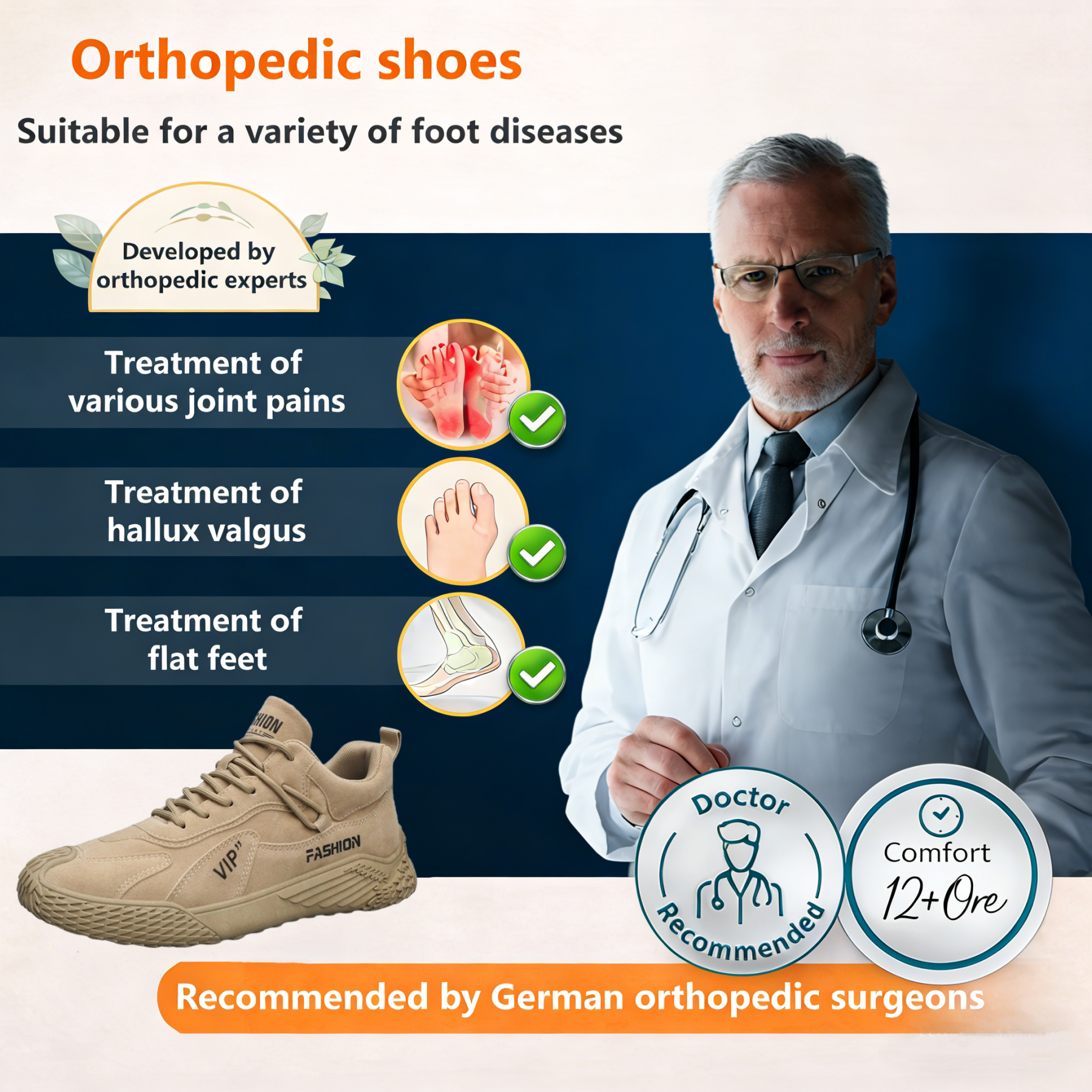 【⏰Limited Time 50% Off - Don't Miss It】Ergonomic Orthopedic Shoes - ✅️ Posture Correction While Walking - Waterproof and Anti-Slip 👞 Selected Australian Leather