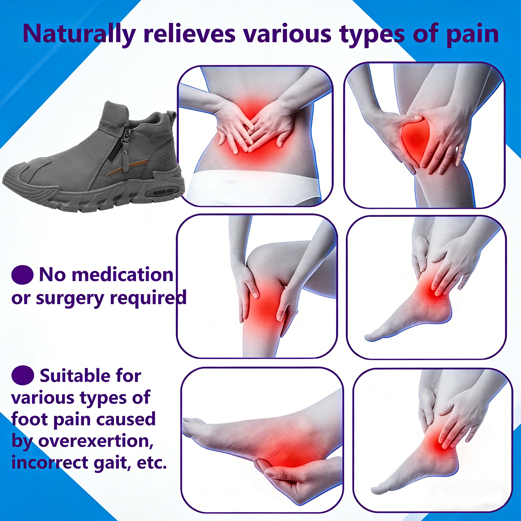 【⏰Limited Time 50% Off - Don't Miss It】Ergonomic Orthopedic Shoes - ✅️ Posture Correction While Walking - Waterproof and Anti-Slip 👞 Selected Australian Leather