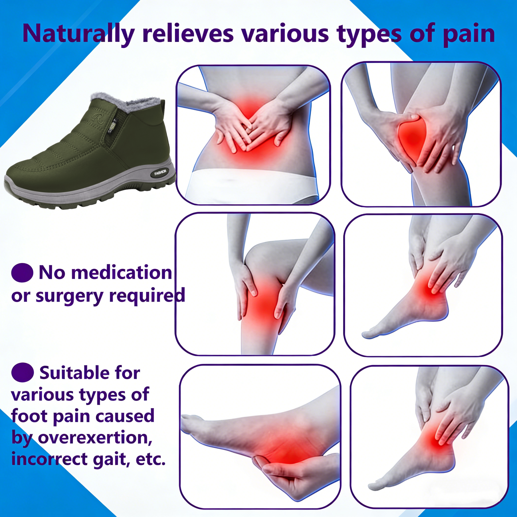 【⏰Limited Time 50% Off - Don't Miss It】Latest Ergonomic Wool Shoes - ✅️Corrects Posture While Walking - Improved Design, Warm, Waterproof and Anti-Slip 👞