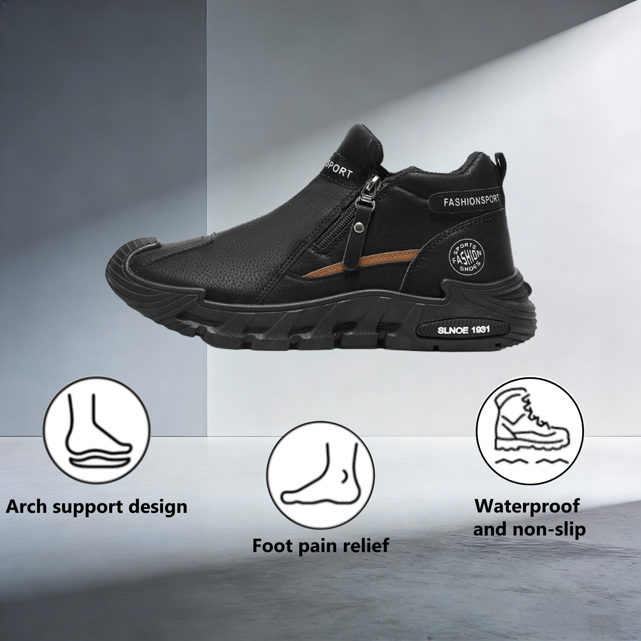 【⏰Limited Time 50% Off - Don't Miss It】Ergonomic Orthopedic Shoes - ✅️ Posture Correction While Walking - Waterproof and Anti-Slip 👞 Selected Australian Leather