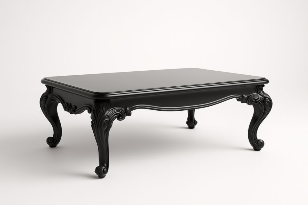 Tavolino rettangolare in legno nero-Slowarranged