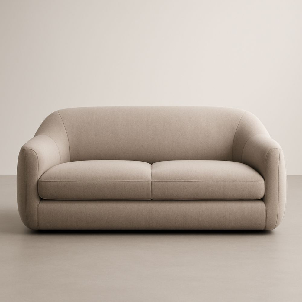 Divano a Due Posti in Tessuto Beige-Dwellanero