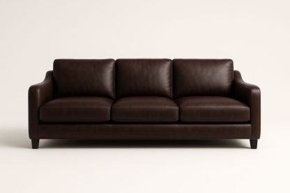 Divano in Pelle Marrone-Dwellanero