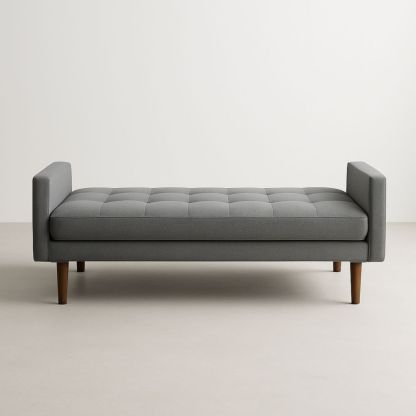 Divano letto grigio tessuto legno 200cm-Livornestco