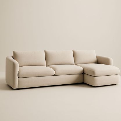 Divano modulare in tessuto beige-Livornestco