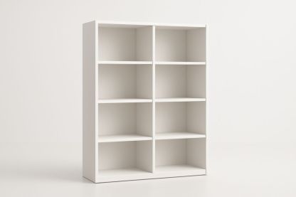 Libreria in Legno MDF Bianco-Dwellanora