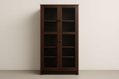 Libreria in Legno con Ante in Vetro Marrone 200x80x40 cm-Dwellanora