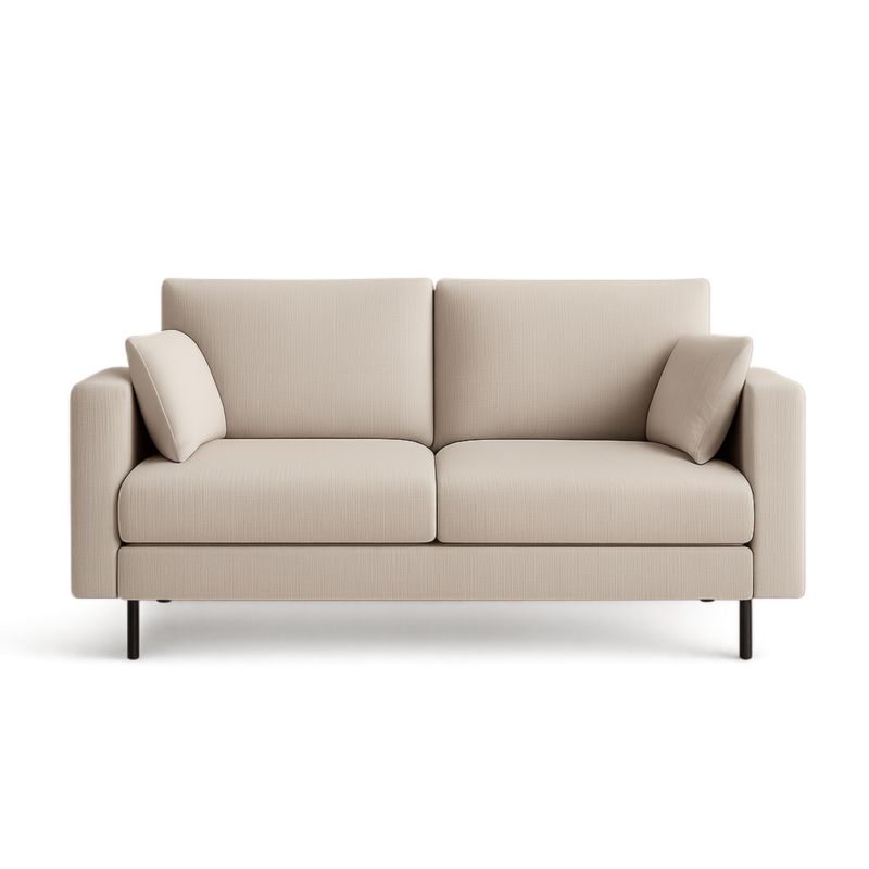 Canapé 2 places tissu polyester Beige 200x90x85 cm