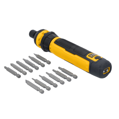 Cordless screwdriver with battery and charger