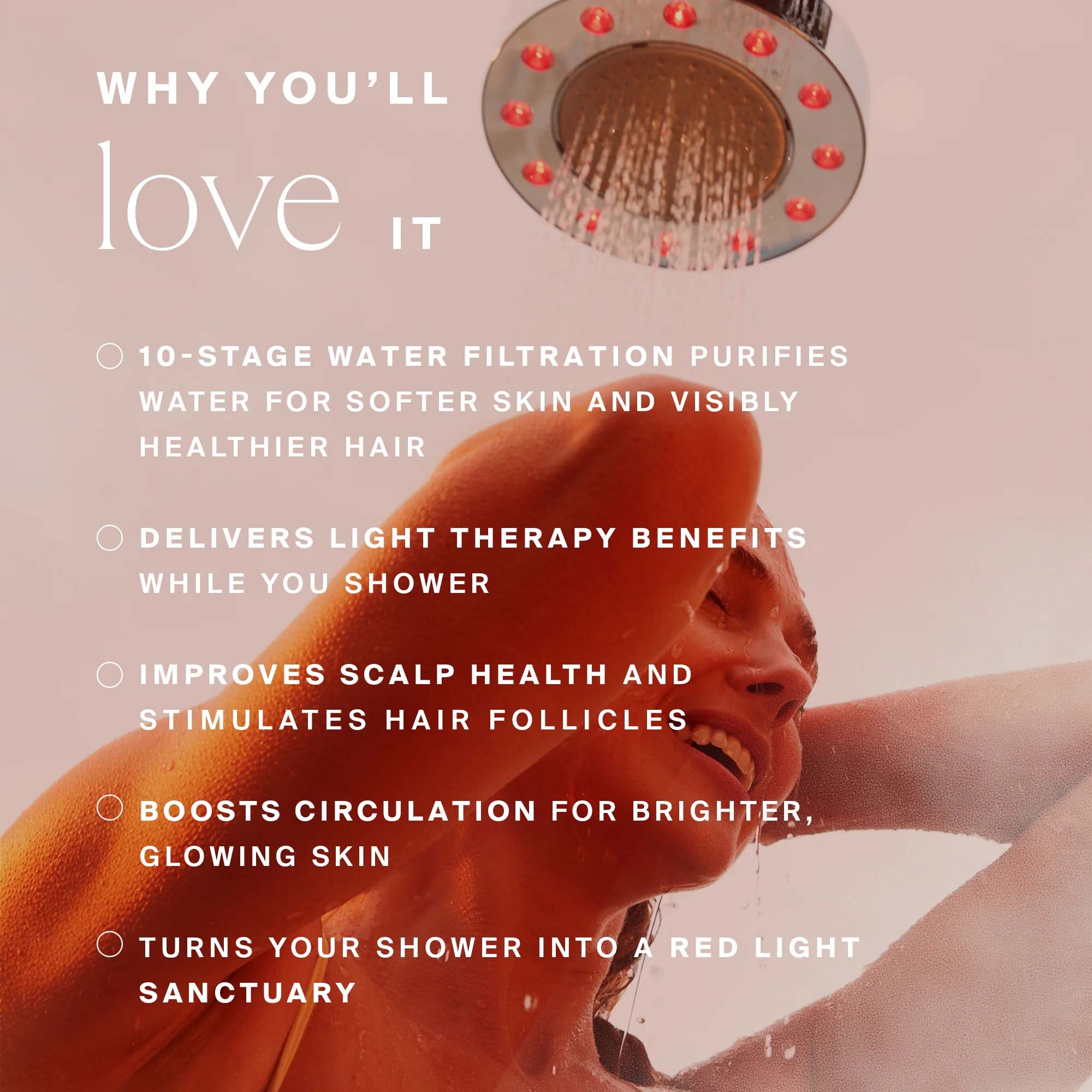 Red Light Showerhead Filter