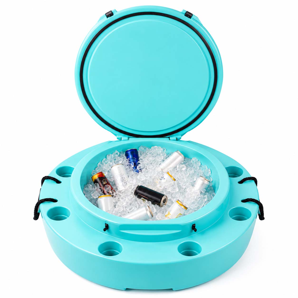 Floating Beverage Bar with 8 Cupholders & Anchor Set