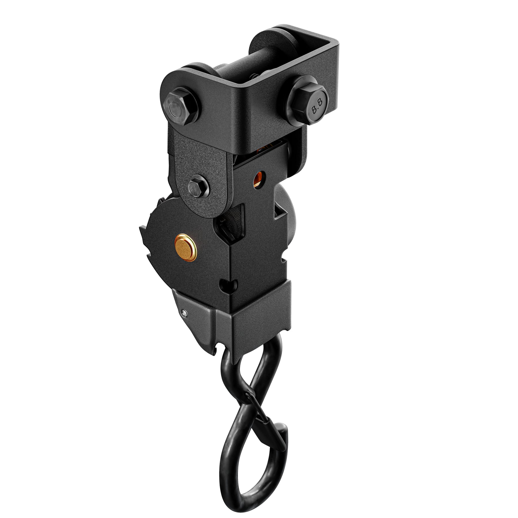 Integrated Retractable Tie-Down Strap with Universal Swivel Joint