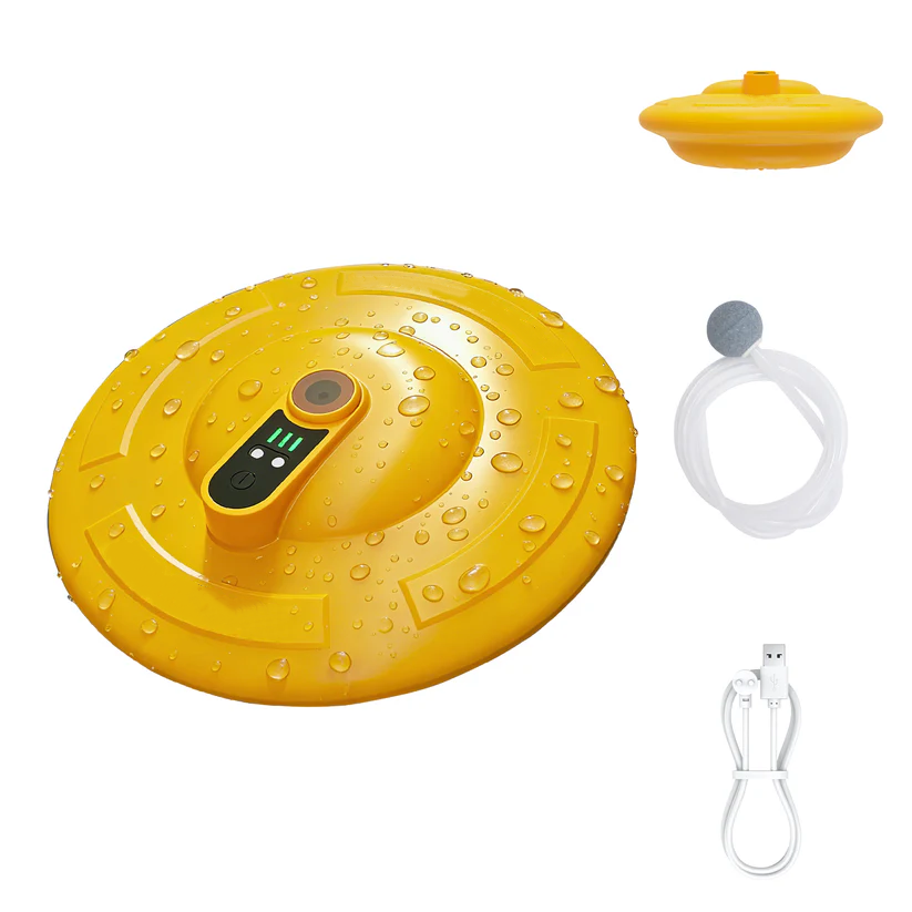 Floating Bait Aerator | IPX7 Waterproof & 14-Hour Run Time for Live Bait Buckets