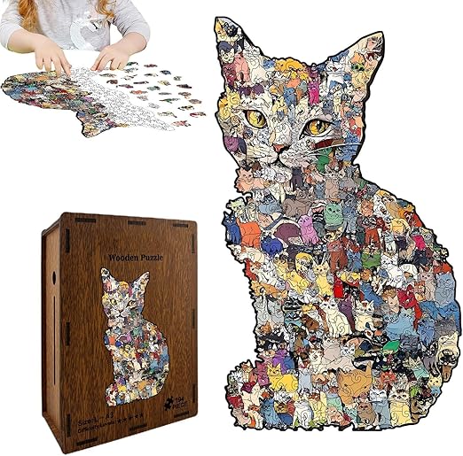 Wooden Puzzle & Money Bank Set | 194-Piece Irregular Space-Themed Educational Game for Adults & Kids