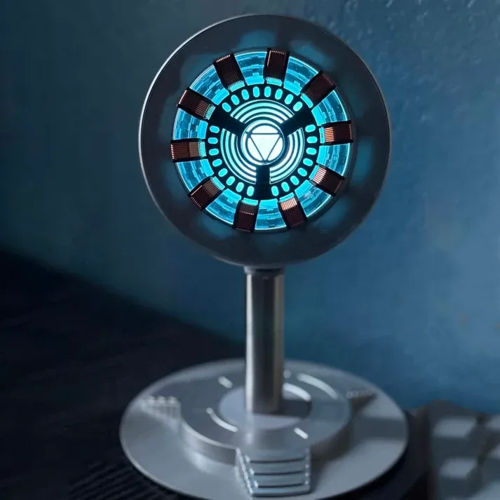 Arc Reactor Lamp — Rechargeable Superhero Desk Lamp — Colorful & Cute Desktop Decor