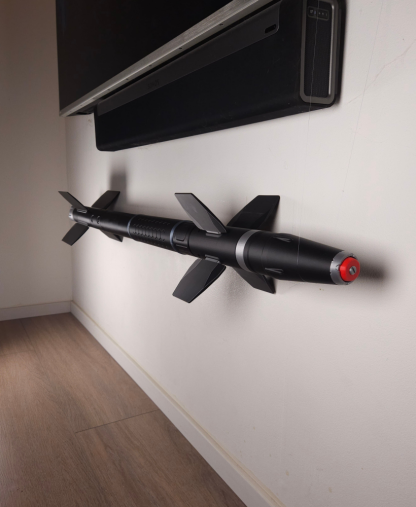Full-Scale Sci-Fi Missile Wall Art | Hand-Finished 130cm Prop for Modern Interiors