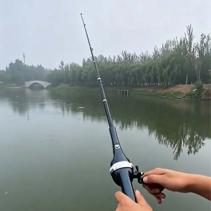 Portable folding carp fishing rod