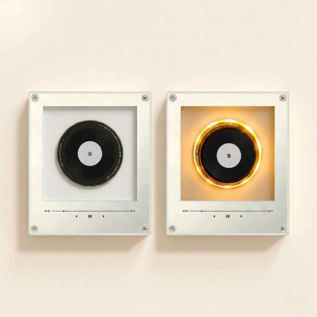 Personalized Vinyl-Style Music Player | 9 Customizable NFC Discs with USB Import