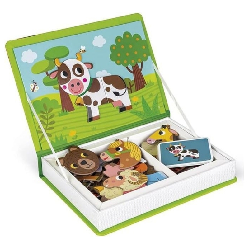 Mix & Match Dinosaur Magnetic Puzzle Book | Portable Learning Game for Kids 3+