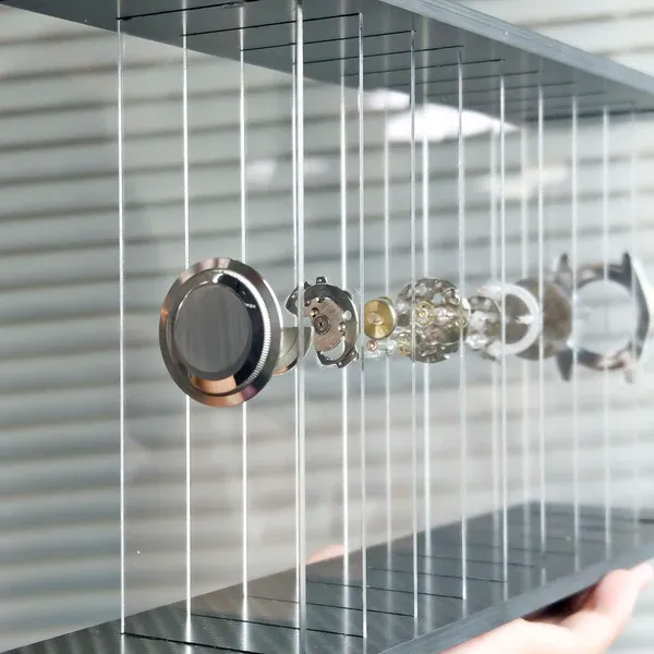 3D Deconstructed Mechanical Watch Art | Handcrafted Display in Acrylic Case