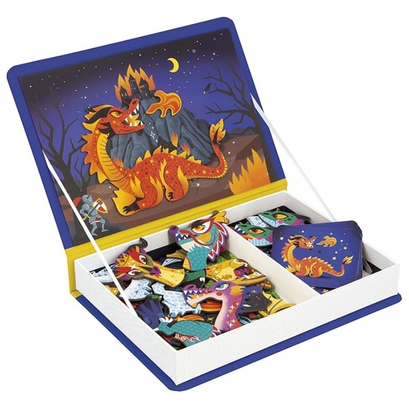 Mix & Match Dinosaur Magnetic Puzzle Book | Portable Learning Game for Kids 3+