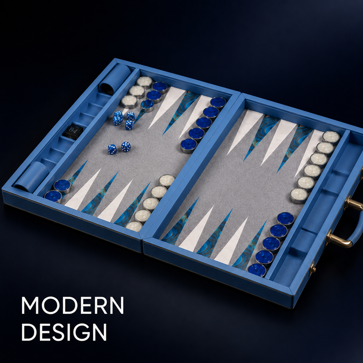 Premium Modern Tournament Backgammon Set