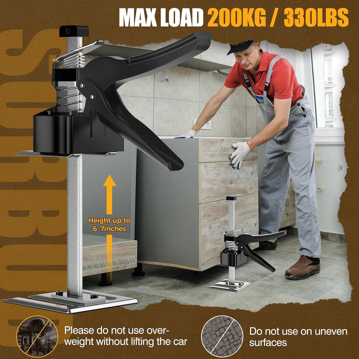 12-inch labor-saving furniture jack