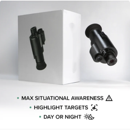 Thermal & Night Vision Goggles – Dual Mode, 150m Detection, Helmet-Ready